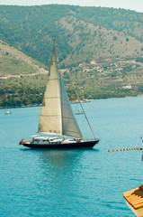 sailing boat in Plataria Epirus Greece summer holidays