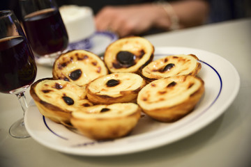 pastel de nata, typical dessert of lisbon
