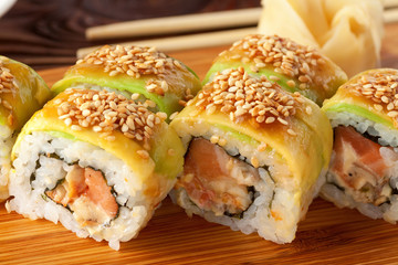 Japanese sushi rolls