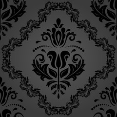 Classic seamless dark pattern. Traditional orient ornament. Classic vintage background