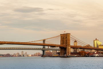 Brooklyn bridge and Manhattan bridge, New York City