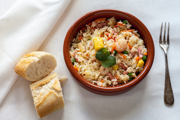 Rice three delicacies