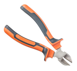 Cutting pliers isolated on white