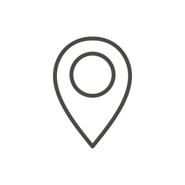 Pin map icon vector. Line location symbol.