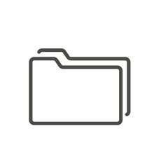 Folder icon vector. Line symbol. - 199269665