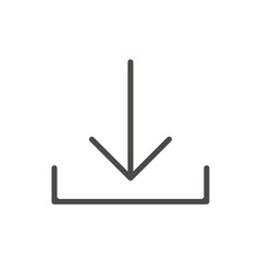 Download icon vector. Line download symbol.