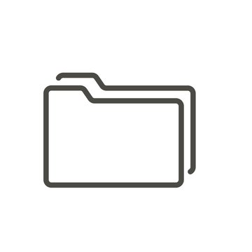 Folder icon vector. Line symbol.