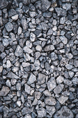 Gray split gravel stones