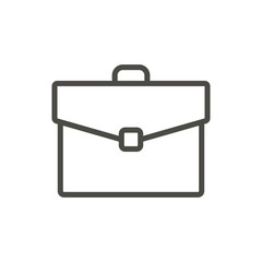 Portfolio icon vector. Line work case symbol.