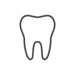 Toothe icon vector. Line toothe symbol.