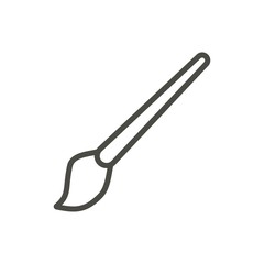 Brush icon vector. Line artist brush symbol.