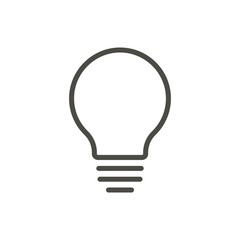 Bulb light icon vector. Line idea symbol.