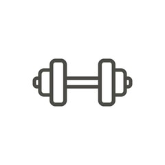 Dumbbel icon vector. Line gym dumbbel symbol.