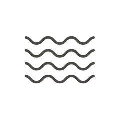 Wave icon vector. Line water wave symbol.