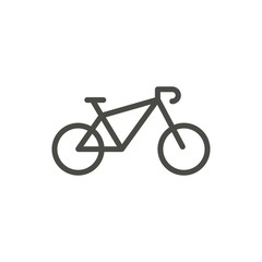 Fototapeta premium Bike icon vector. Line bicycle symbol.