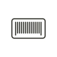 Barcode icon vector. Line bar code symbol.