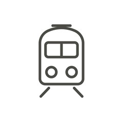 Fototapeta premium Train icon vector. Line subway symbol.