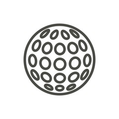 Golf ball icon vector. Line relaxation game symbol.