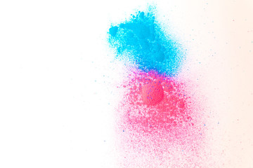 powdered powder paint of blue and red color