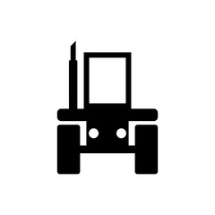 Tractor front vector icon