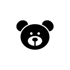 Bear face vector icon