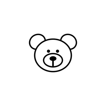 Bear face vector icon