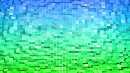 Low poly abstract background with modern gradient colors. Blue green 3d surface. V2