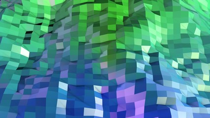 Low poly abstract background with modern gradient colors. Blue green 3d surface 1
