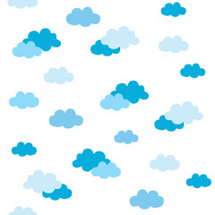 Seamless pattern with clouds