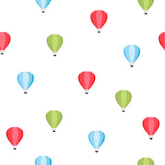 Obraz premium Seamless pattern with hot air balloon