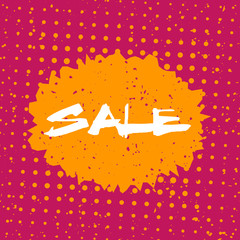 Sale vector banner in retro style