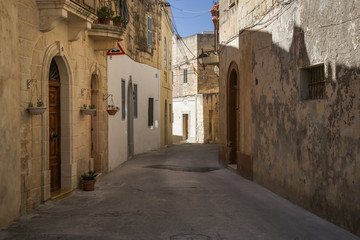 Fototapeta na wymiar Mediterranean style street in Malta