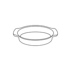 Vector linear illustration of a shape for baking.