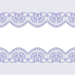 Seamless lace border. Invitation card.