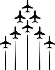 Airplane Flying Formation, Air Show Display, The Disciplined Flight