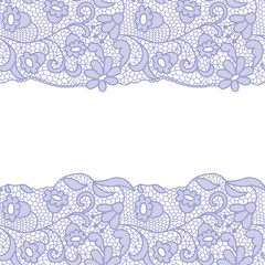 Seamless lace border. Invitation card.
