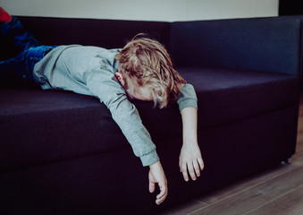 stressed tired exhausted child