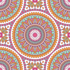 Hand drawn ornamental seamless pattern. Vector Illustration