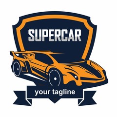 Sports car logo template. Modern sports car logo. Car logo template