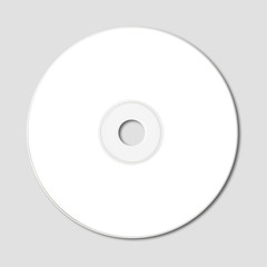 White CD - DVD mockup template isolated on Grey
