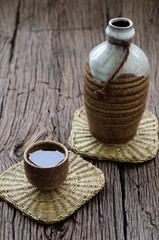 japanese sake oriental drink style on the table