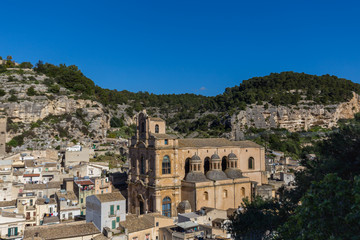 Fototapeta na wymiar View of Santa Maria la Nova Church in Scicli, Sicily, Italy