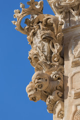 Fototapeta na wymiar Architectural details of Palazzo Beneventano in Scicli