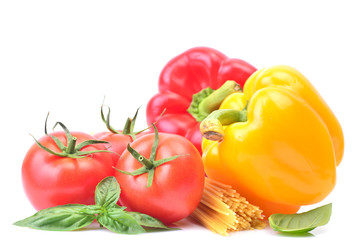 Spaghetti with vegetables