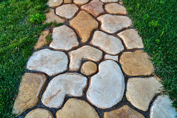 Pebble stone road
