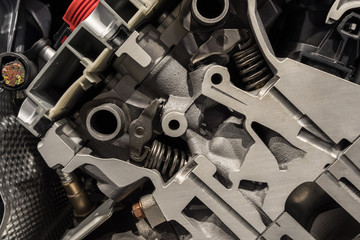 Mechanism of engine in a modern car