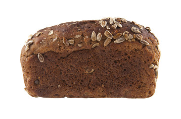 bread with seeds isolated on a white background