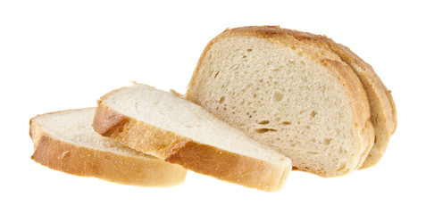 sliced bread isolated on white background