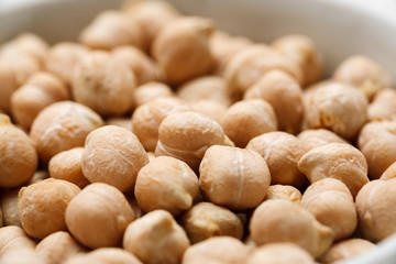 Chickpea macro shot, abstract texture or pattern