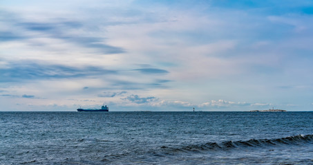 Obraz premium A ship on the Baltic sea, Sweden